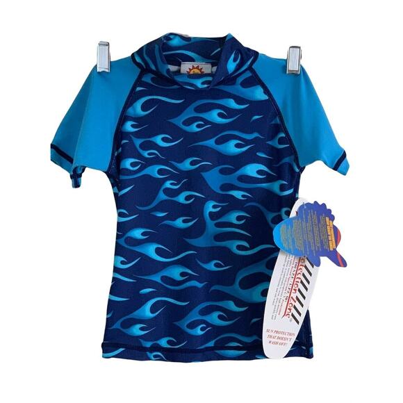 Radicool Skins toddler shirt blue swim top rash guard size 2-XS - Picture 1 of 4